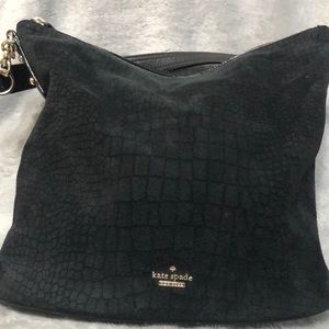 Kate Spade hobo bag. EUC. Soft leather. Black. 12”x12” with 24” strap.